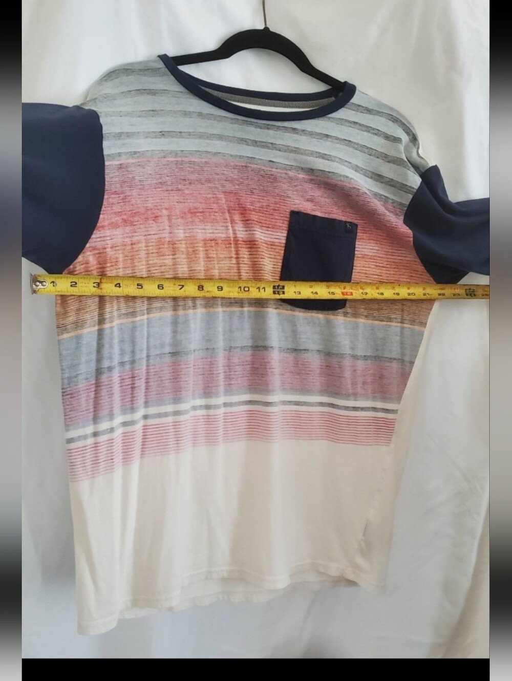 Lost Shirt Vintage T Shirt Tillys Multicolor Stripe T Shirt Men Casual Tee Navy - Picture 5 of 11